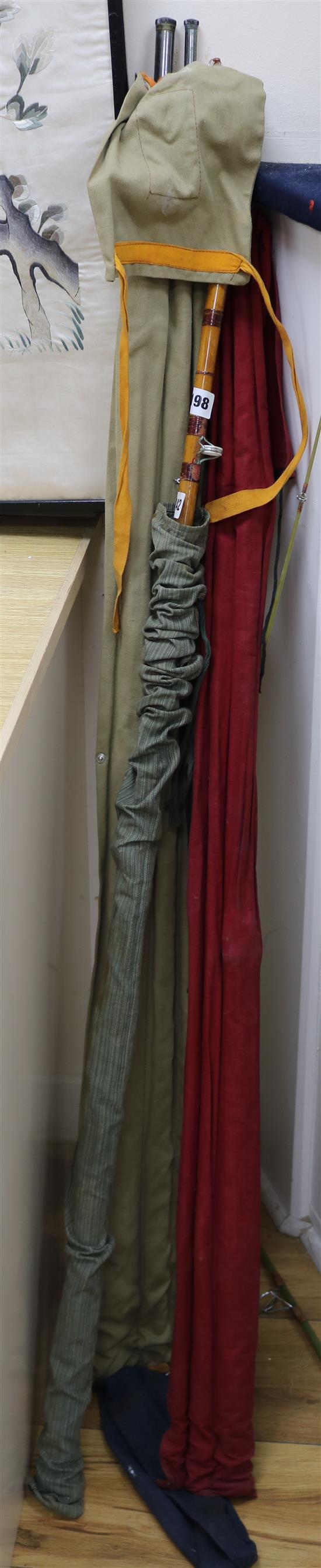 Four fishing rods